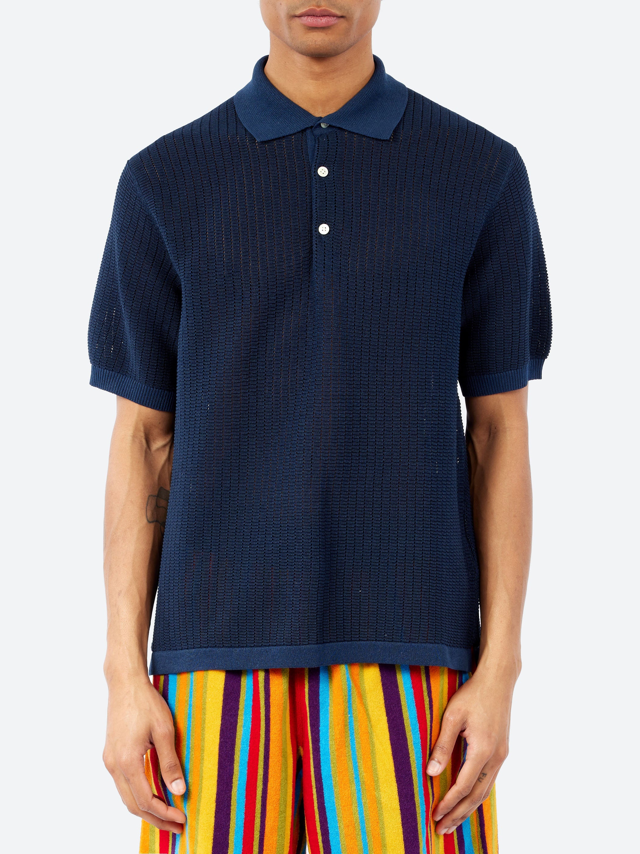 Knit Polo Washi 2 Tone