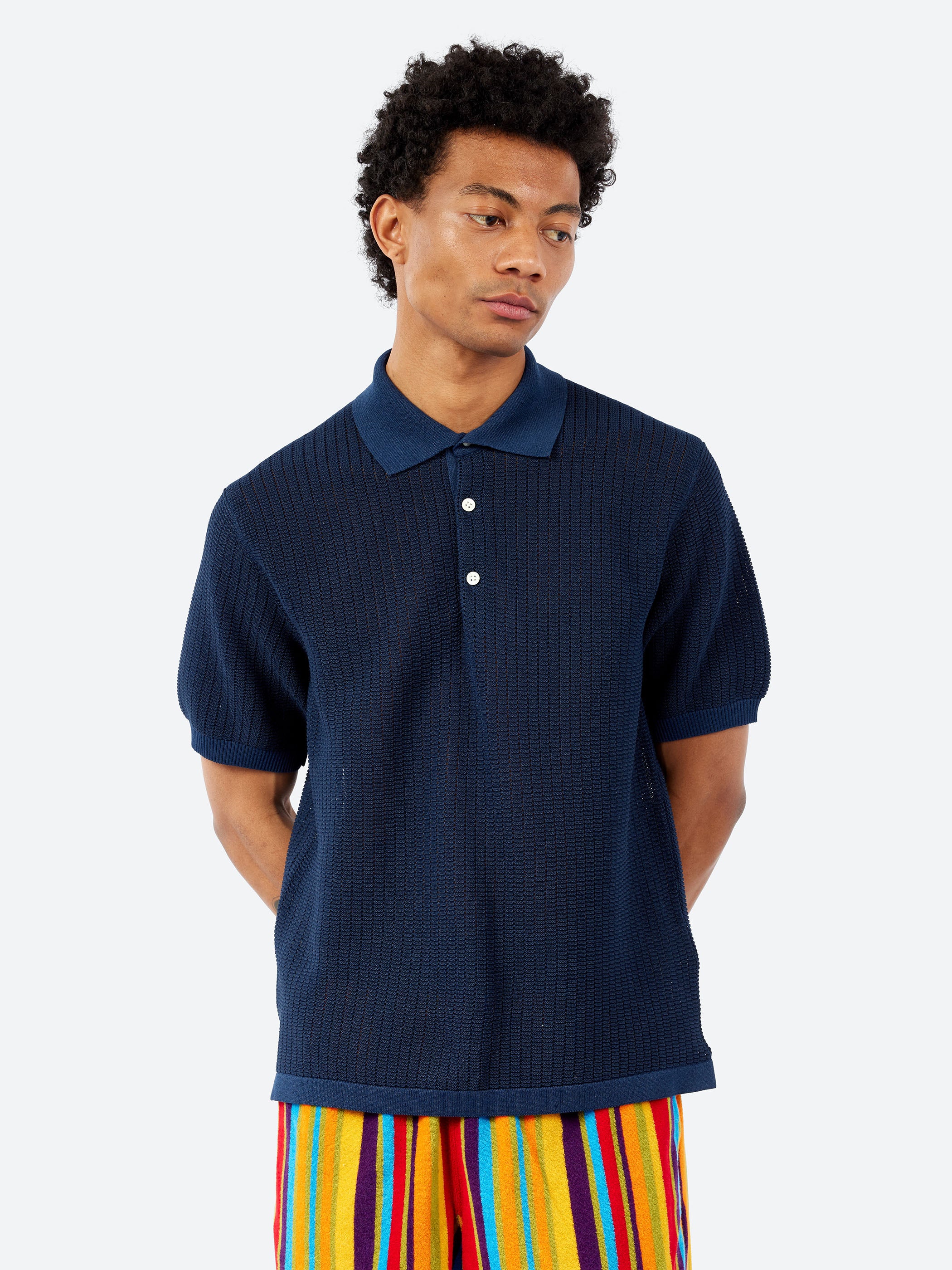 Knit Polo Washi 2 Tone