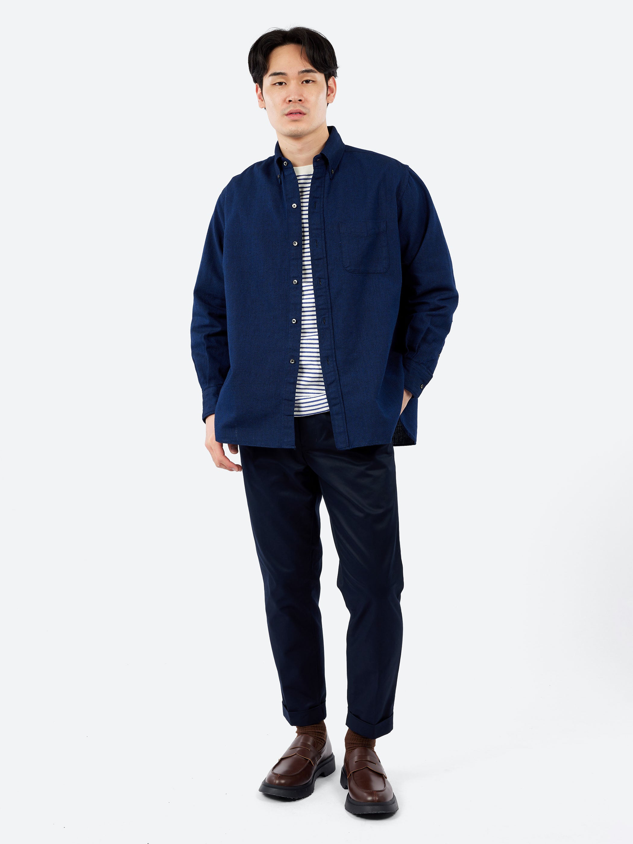 BD Classic Fit Indigo Oxford