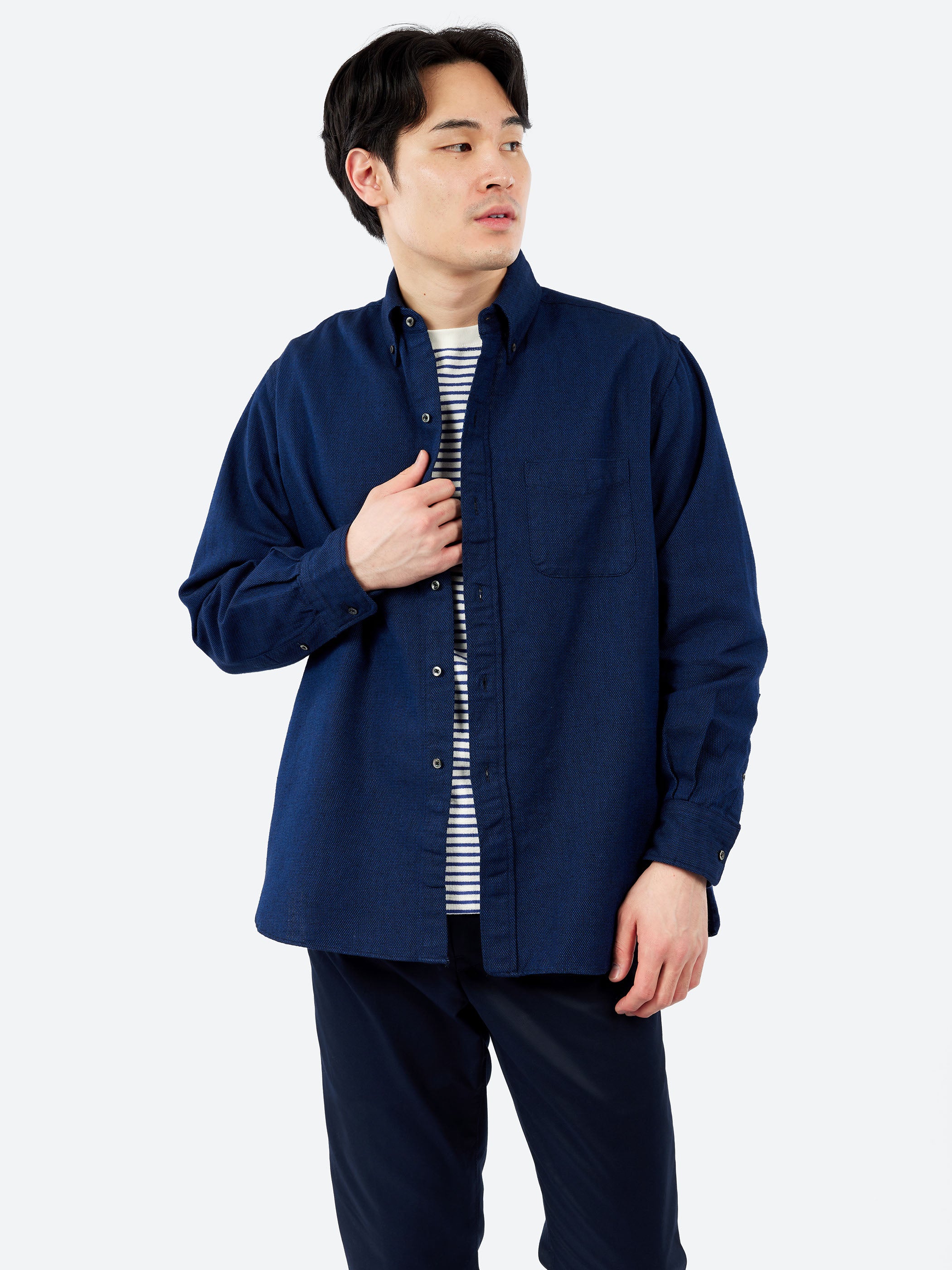 BD Classic Fit Indigo Oxford