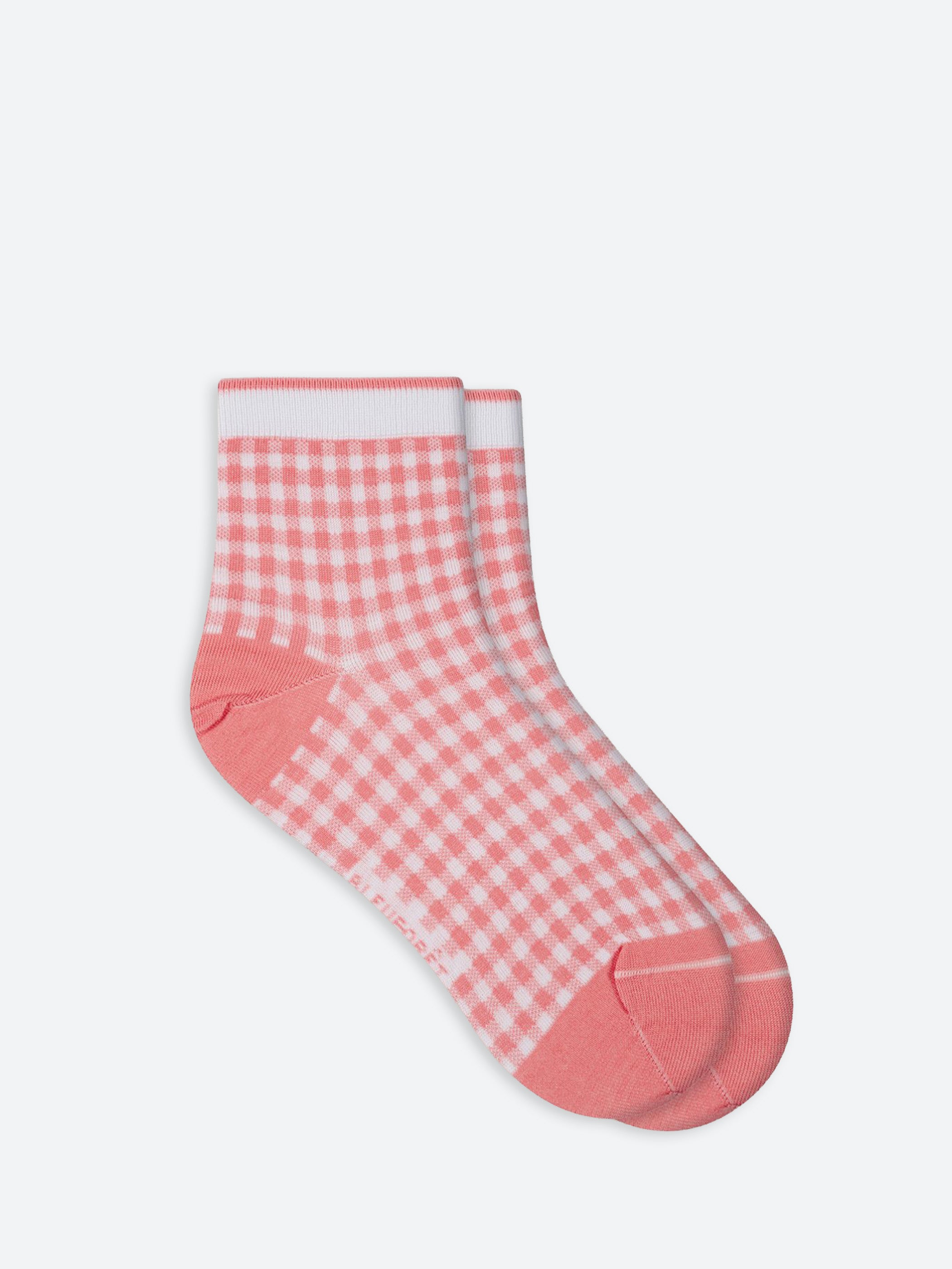 Gingham Scottish Yarn Short Socks