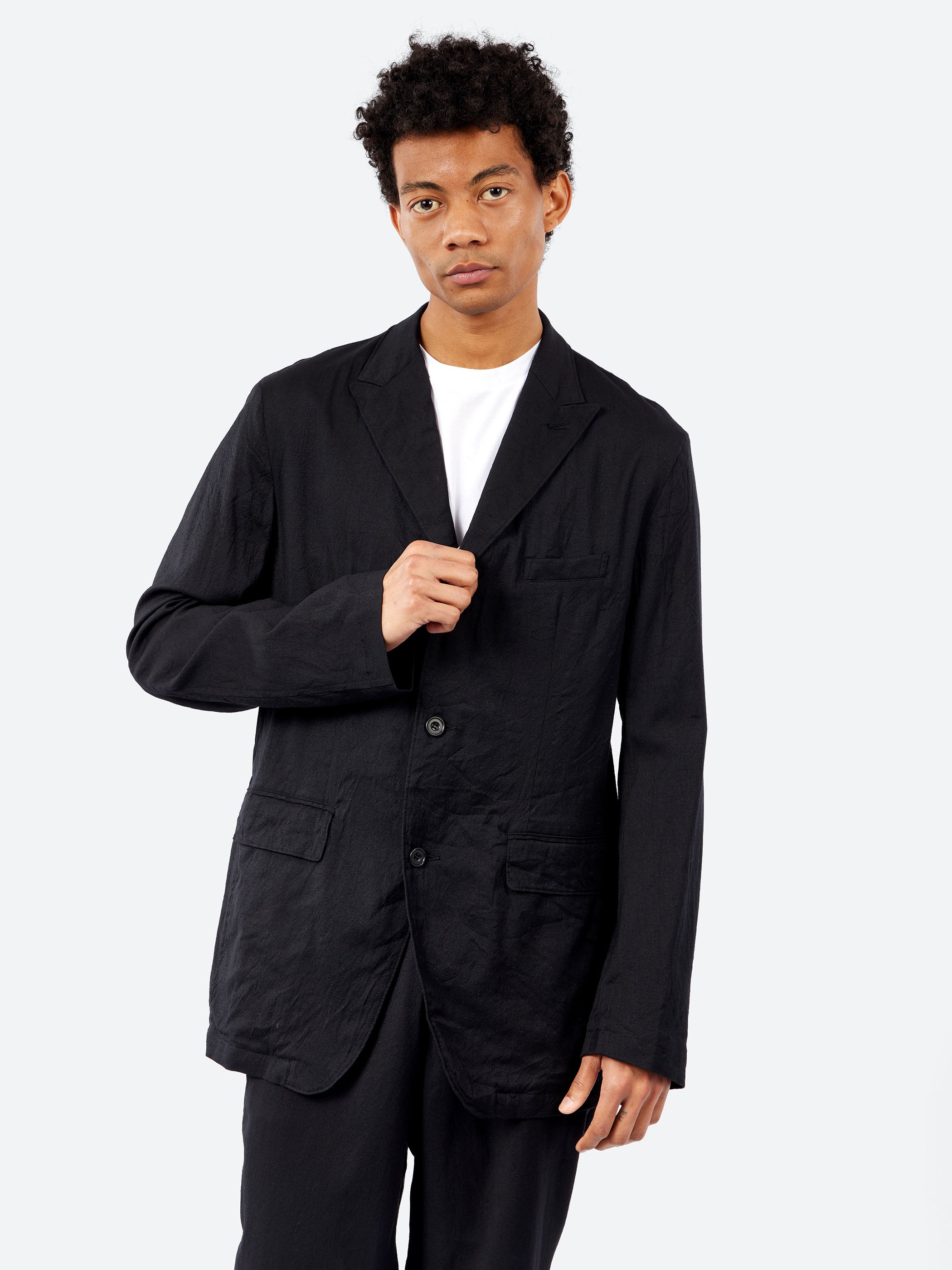 Washer Tumbler Peaked Lapel Jacket