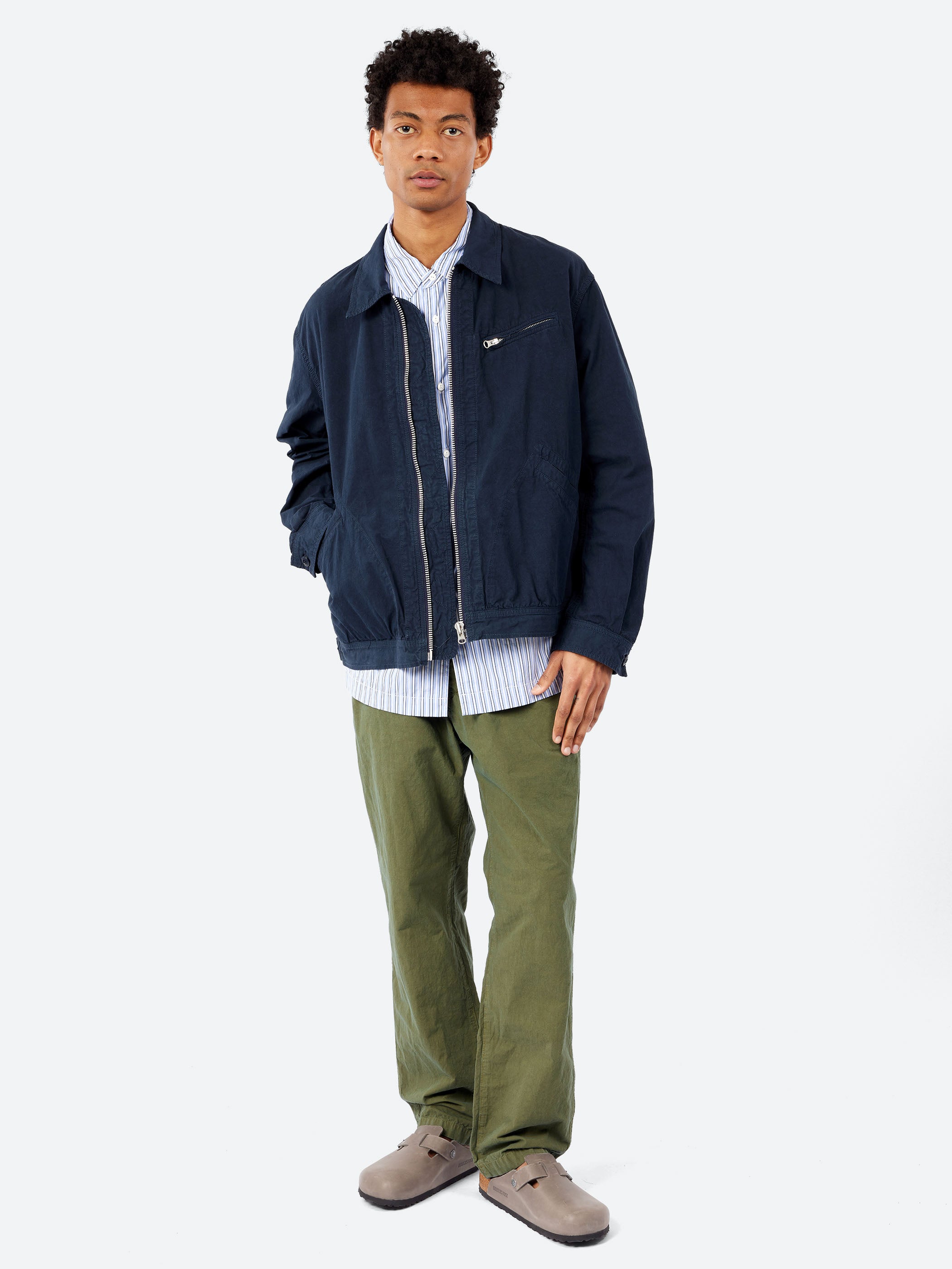 Cotton Hemp Weather Short Zip-Up Jacket