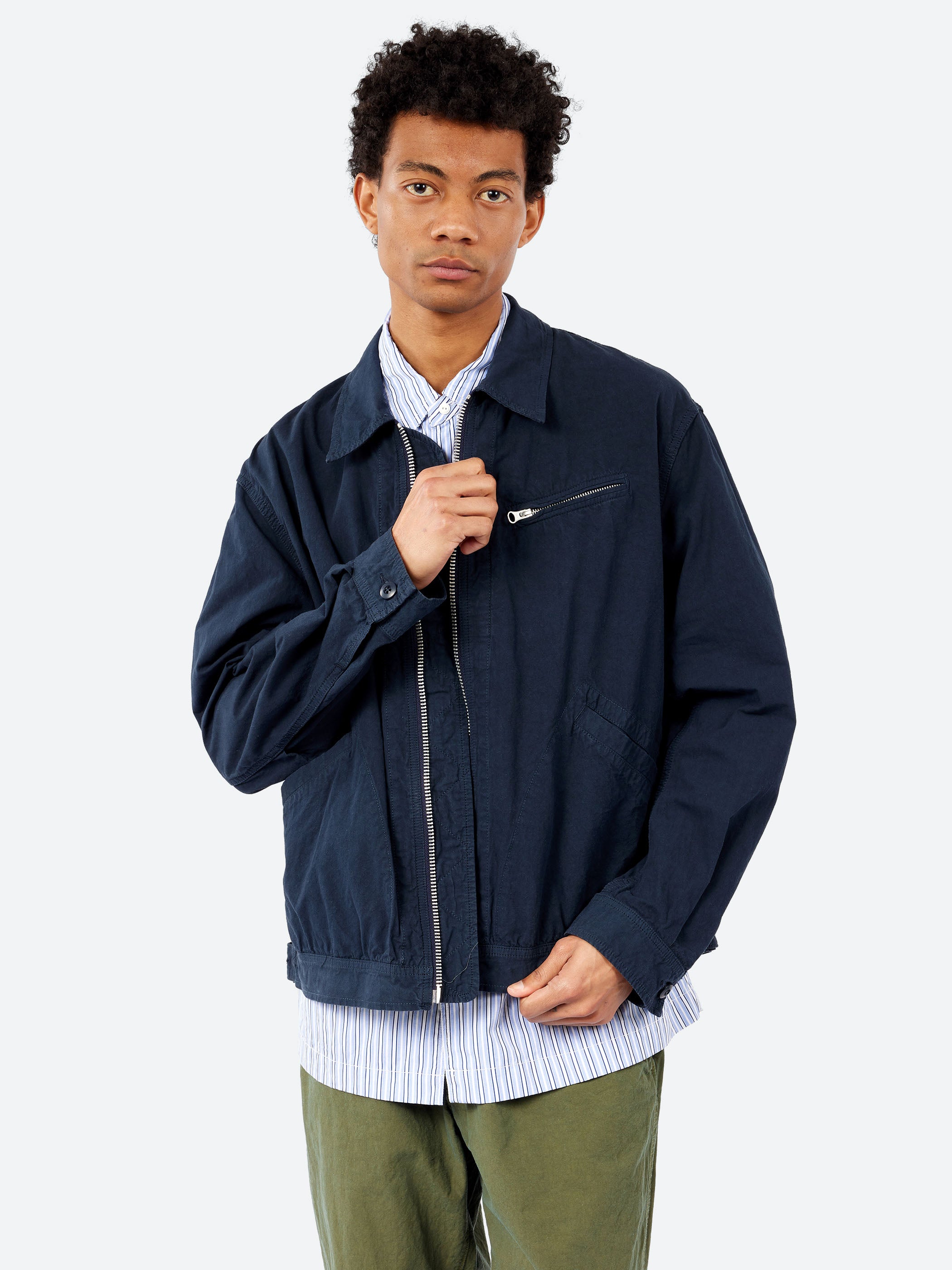 Cotton Hemp Weather Short Zip-Up Jacket