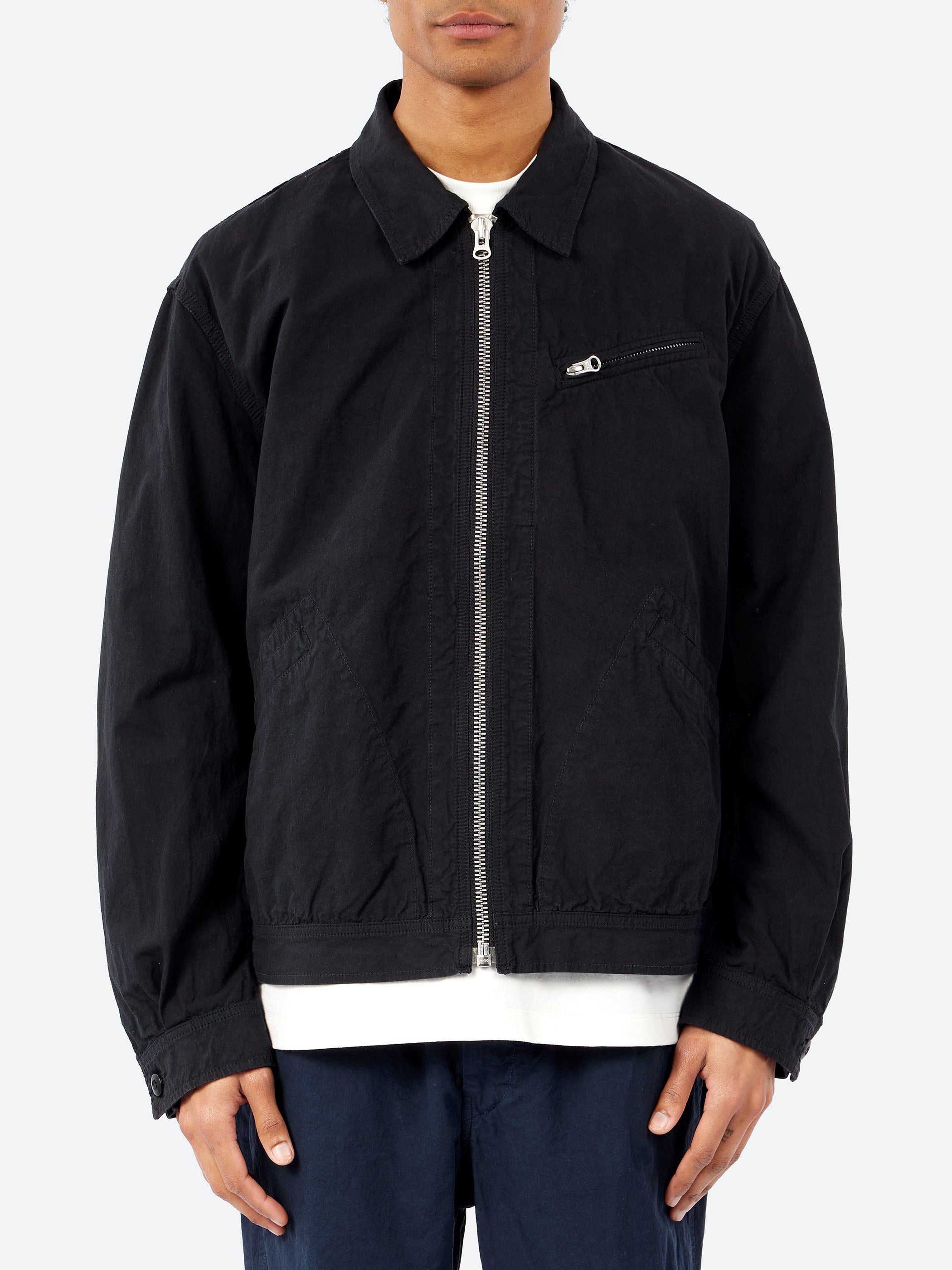 Cotton Hemp Weather Short Zip-Up Jacket
