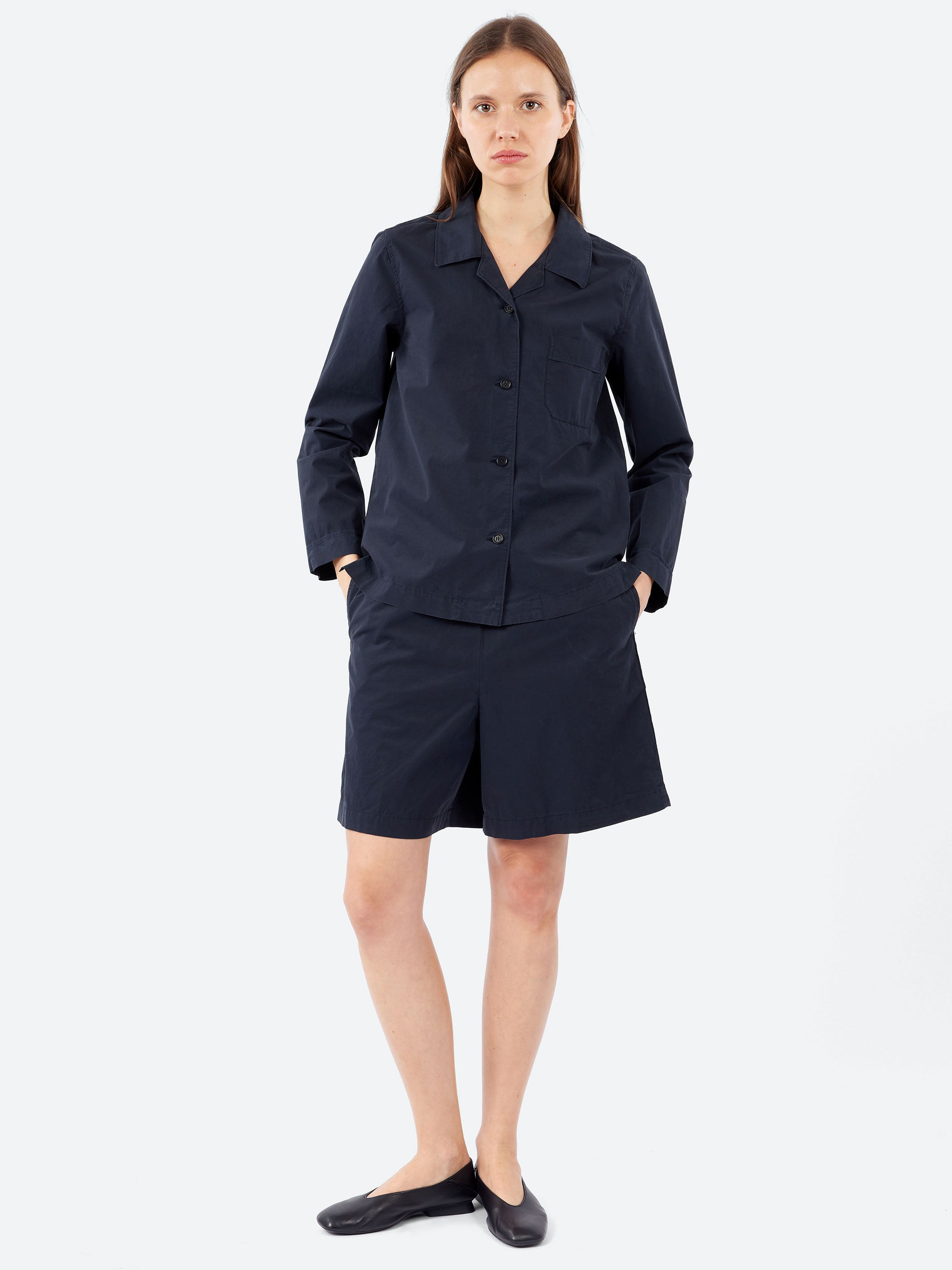 Garment-Dyed Cotton Poplin Shorts