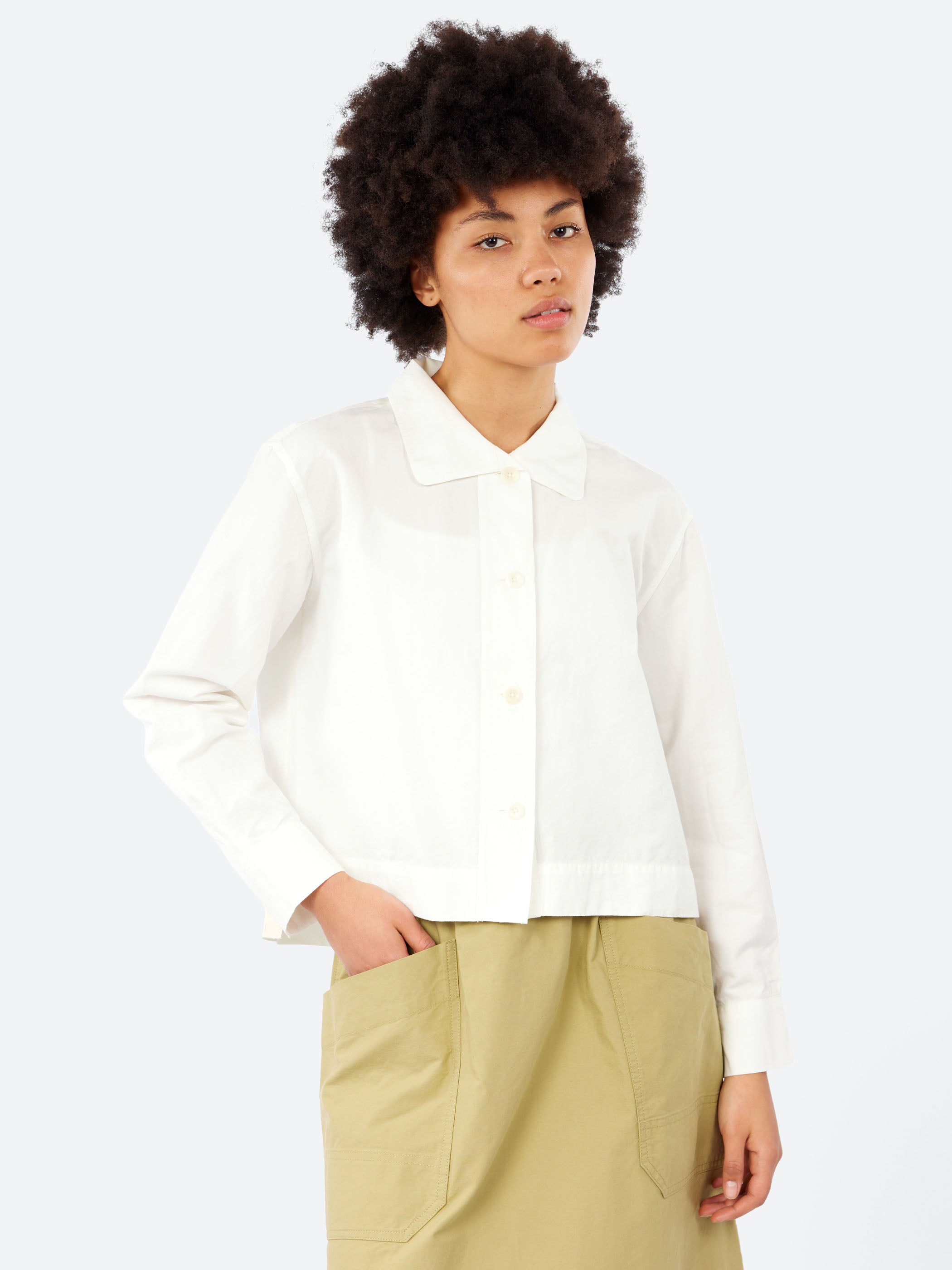 MHL. Asymmetric Round Collar Shirt