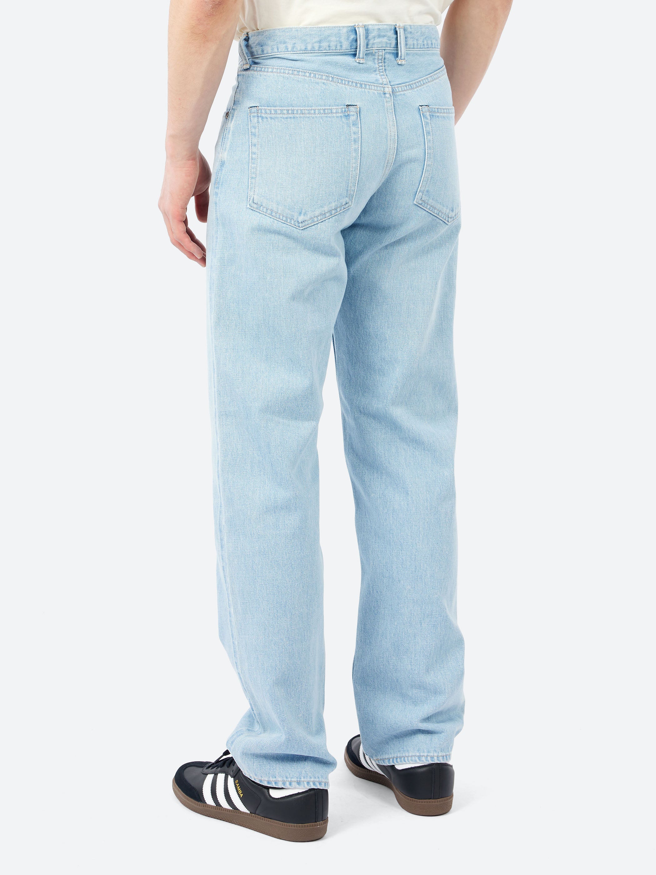 Red Selvedge Denim Worn-Out Straight Jeans