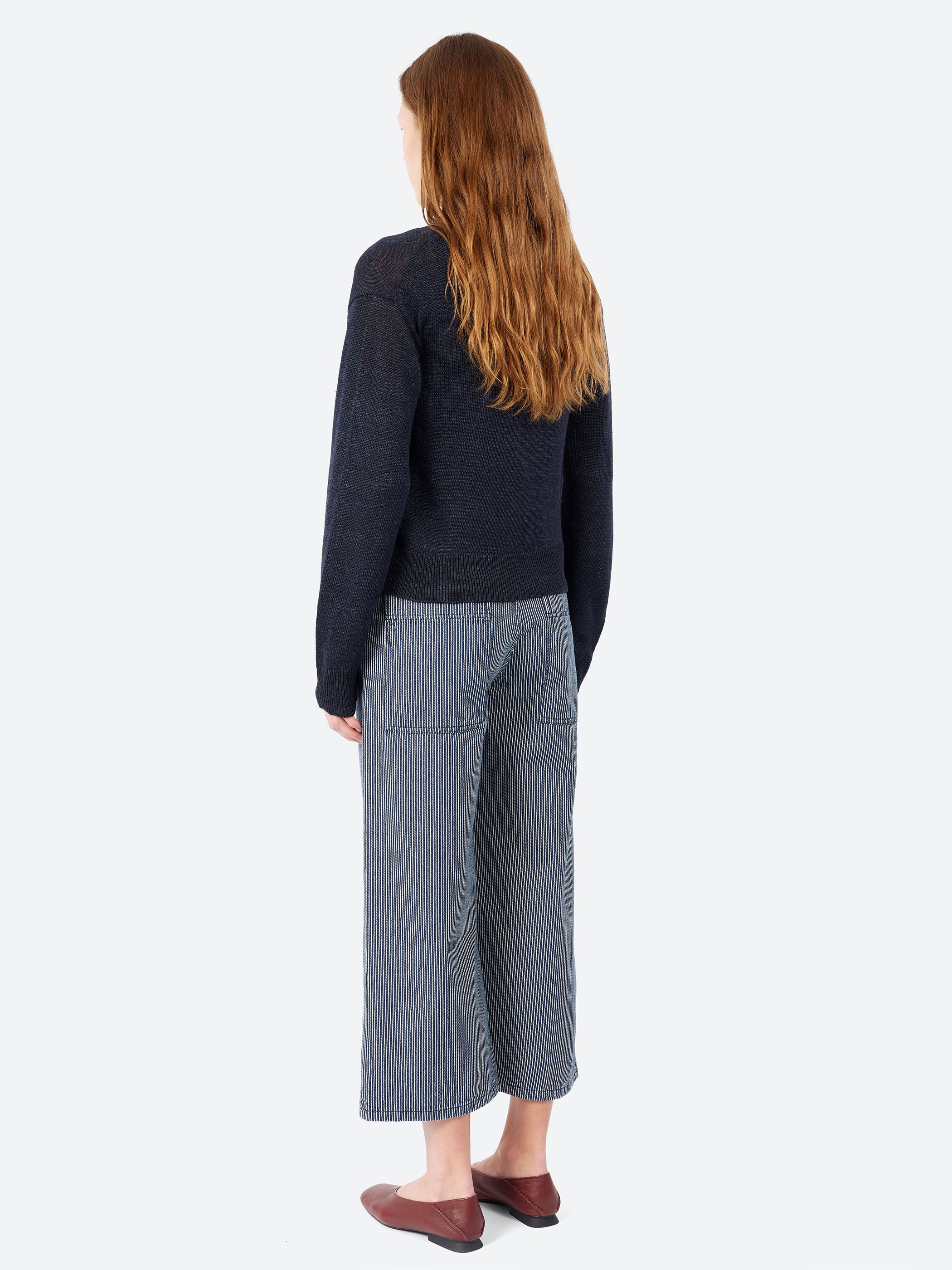 Wool Linen Patch Pocket Cardigan