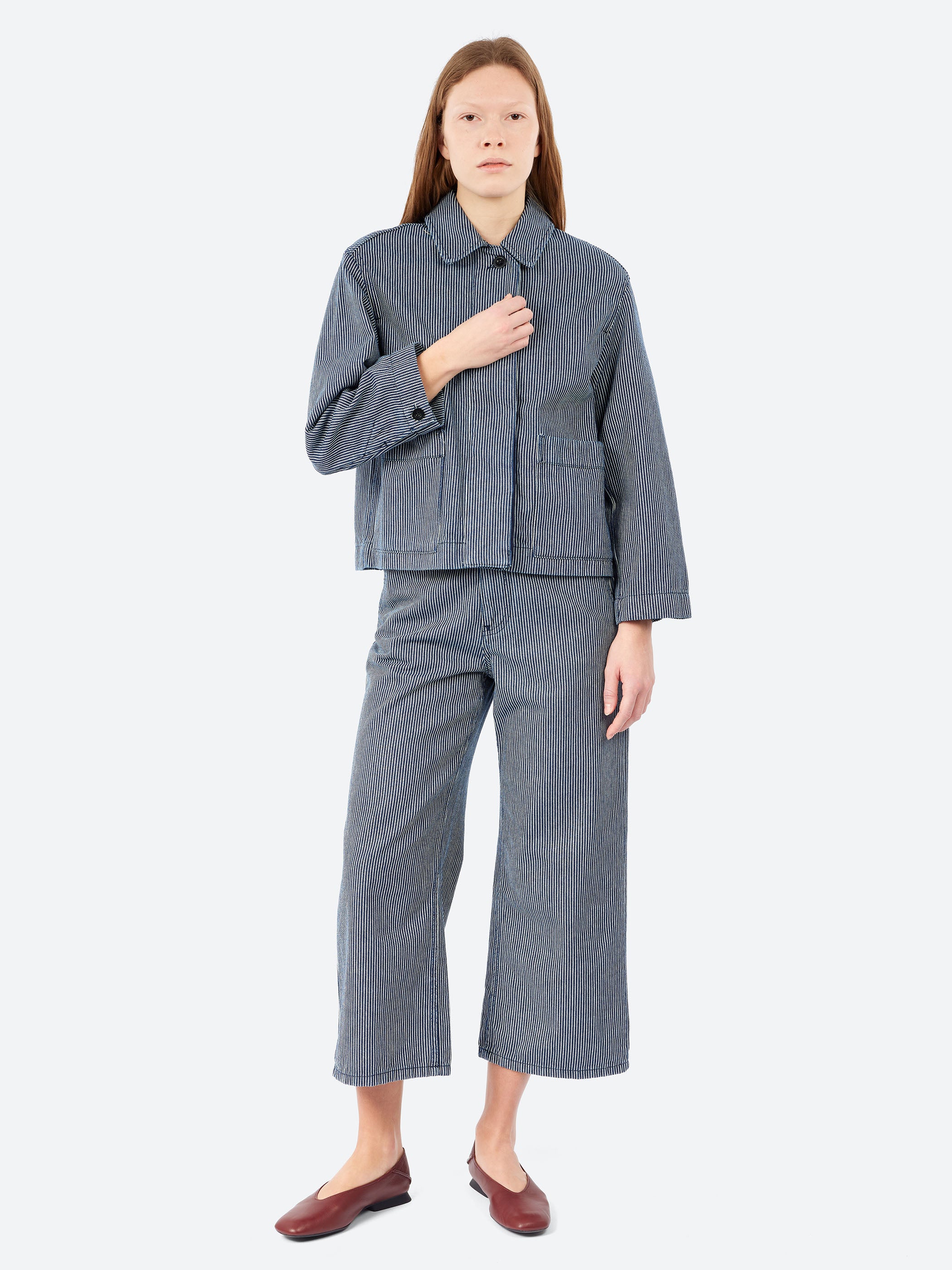 Hickory Stripe Denim Jacket