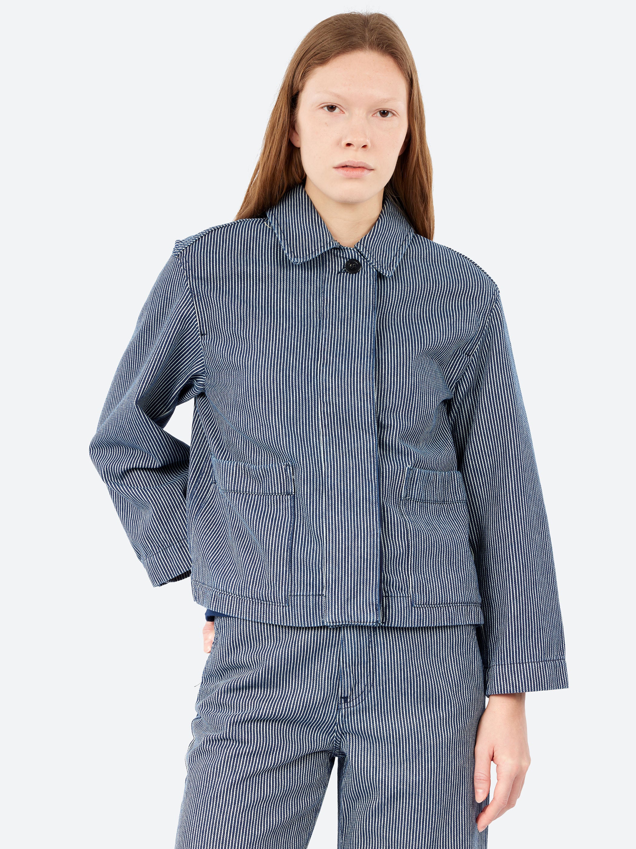 Hickory Stripe Denim Jacket