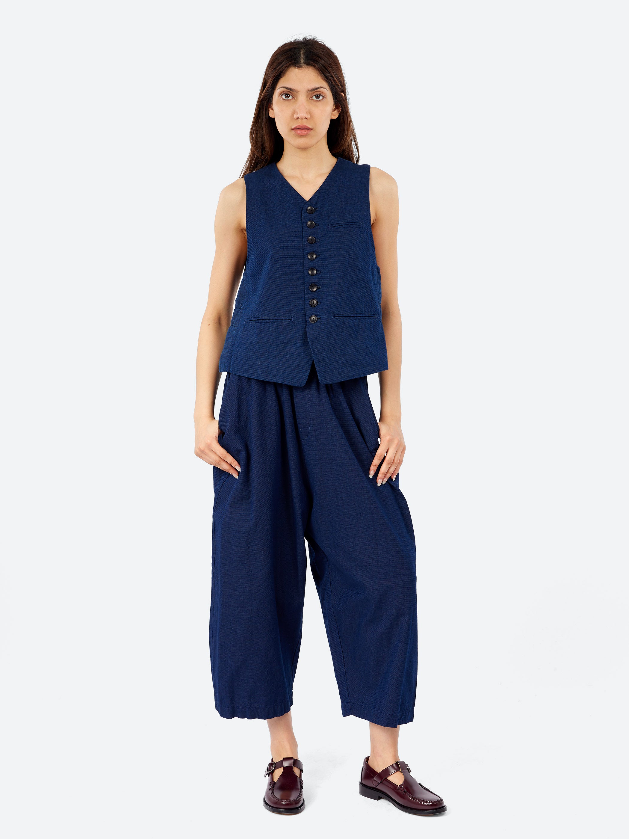 Yarn Dyed Oxford Relax Pants