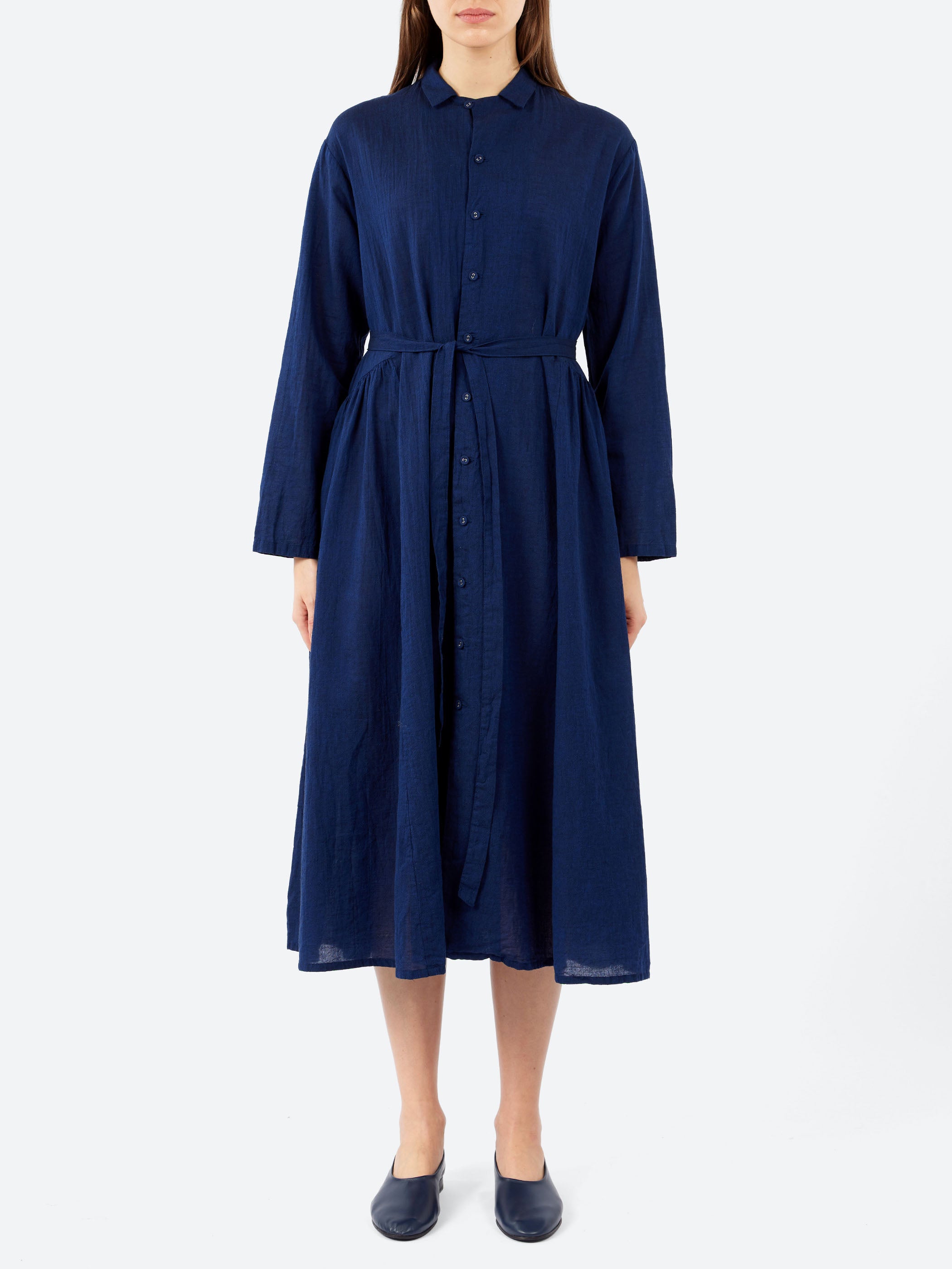 Chambray Long Sleeve Dress