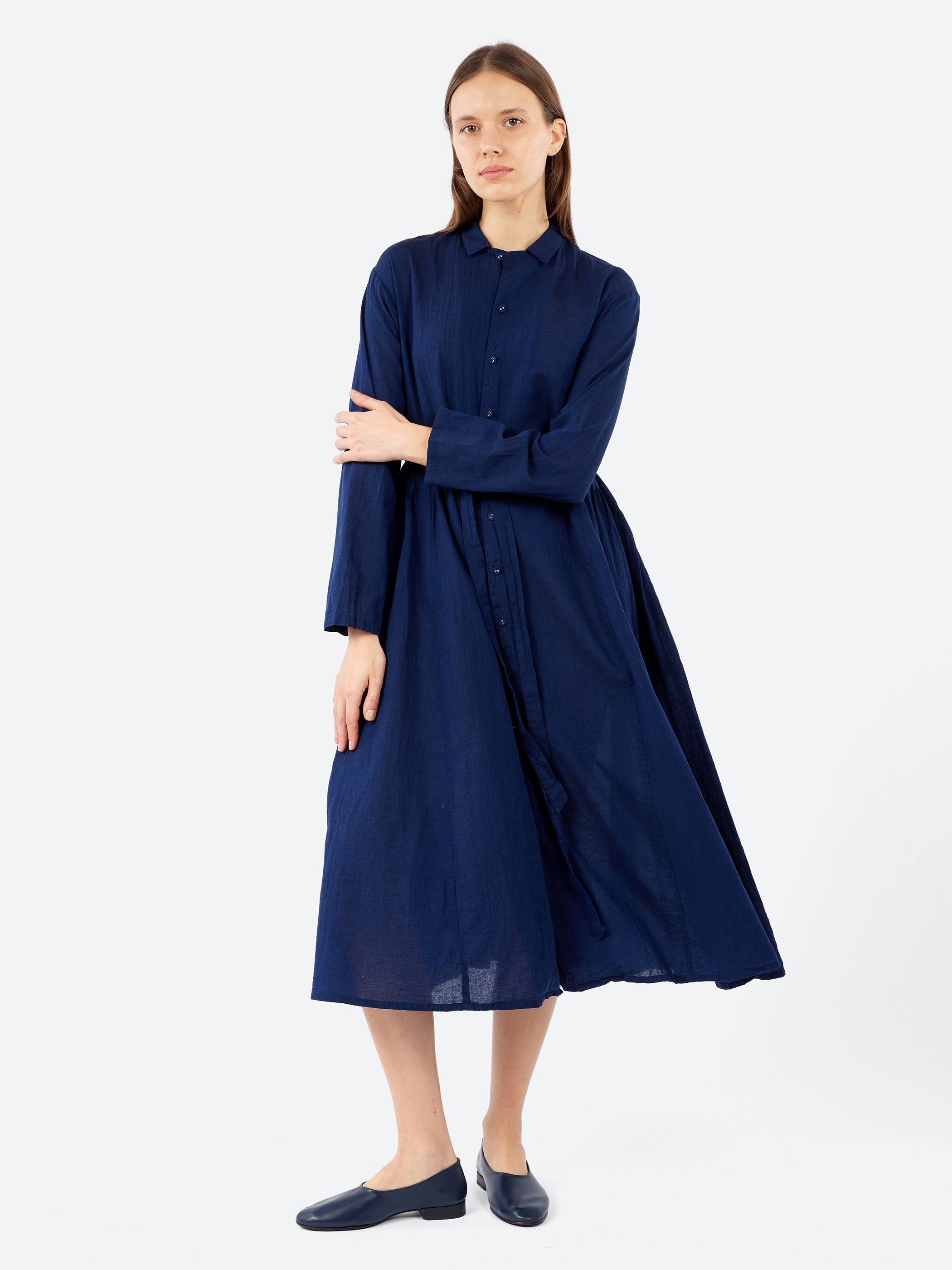 Chambray Long Sleeve Dress