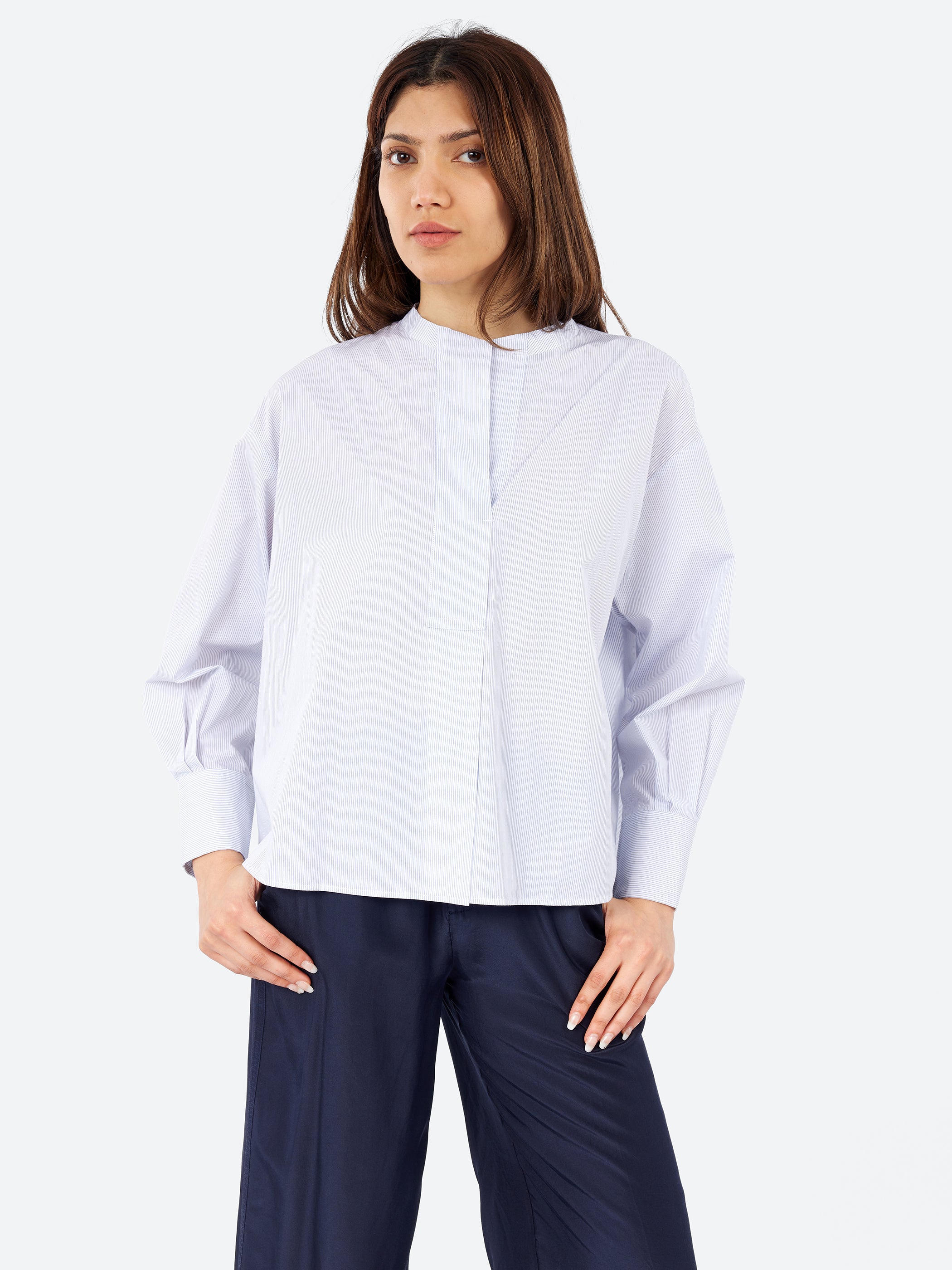 Striped Cotton Poplin Shirt