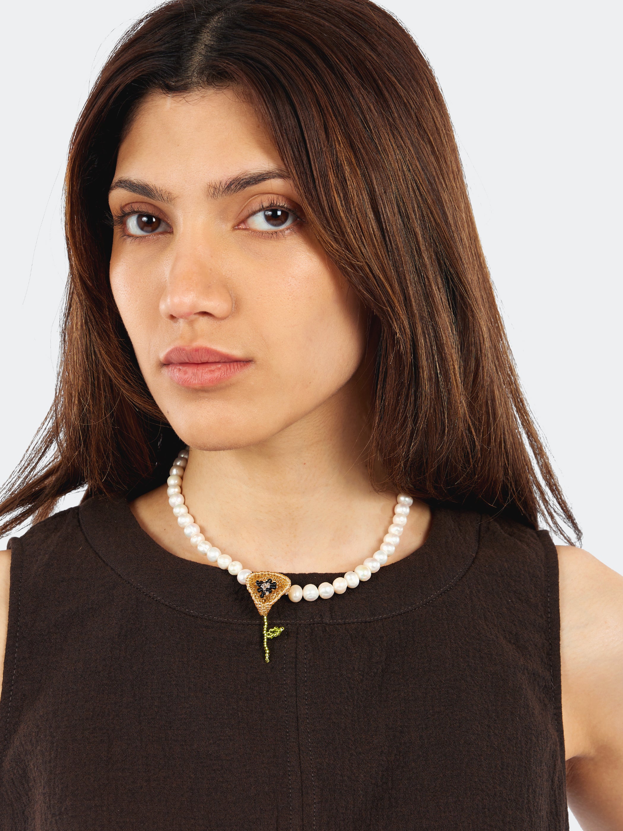 Pearl Poppy Necklace