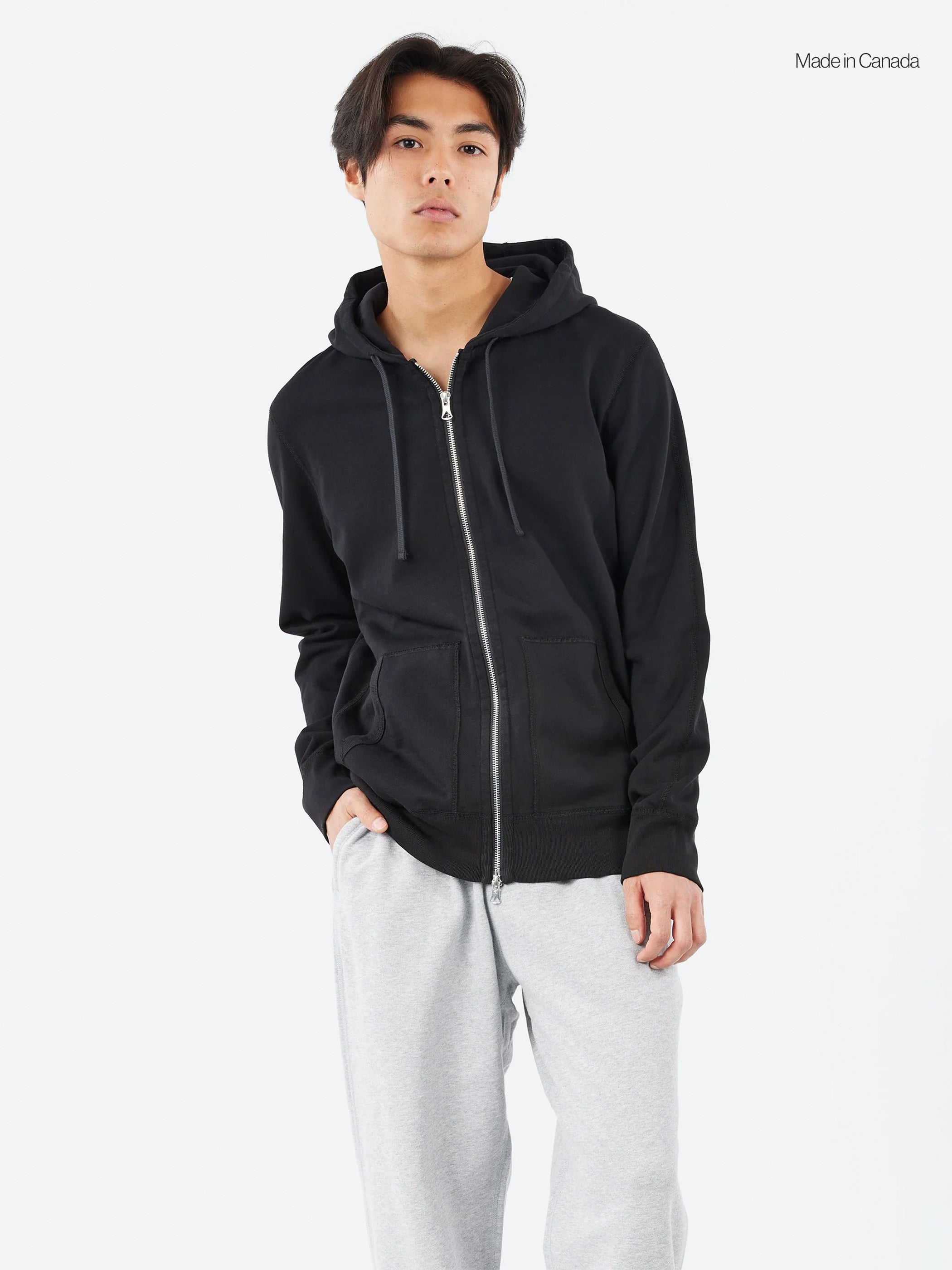 Lightweight Terry Slim Zip Hoodie