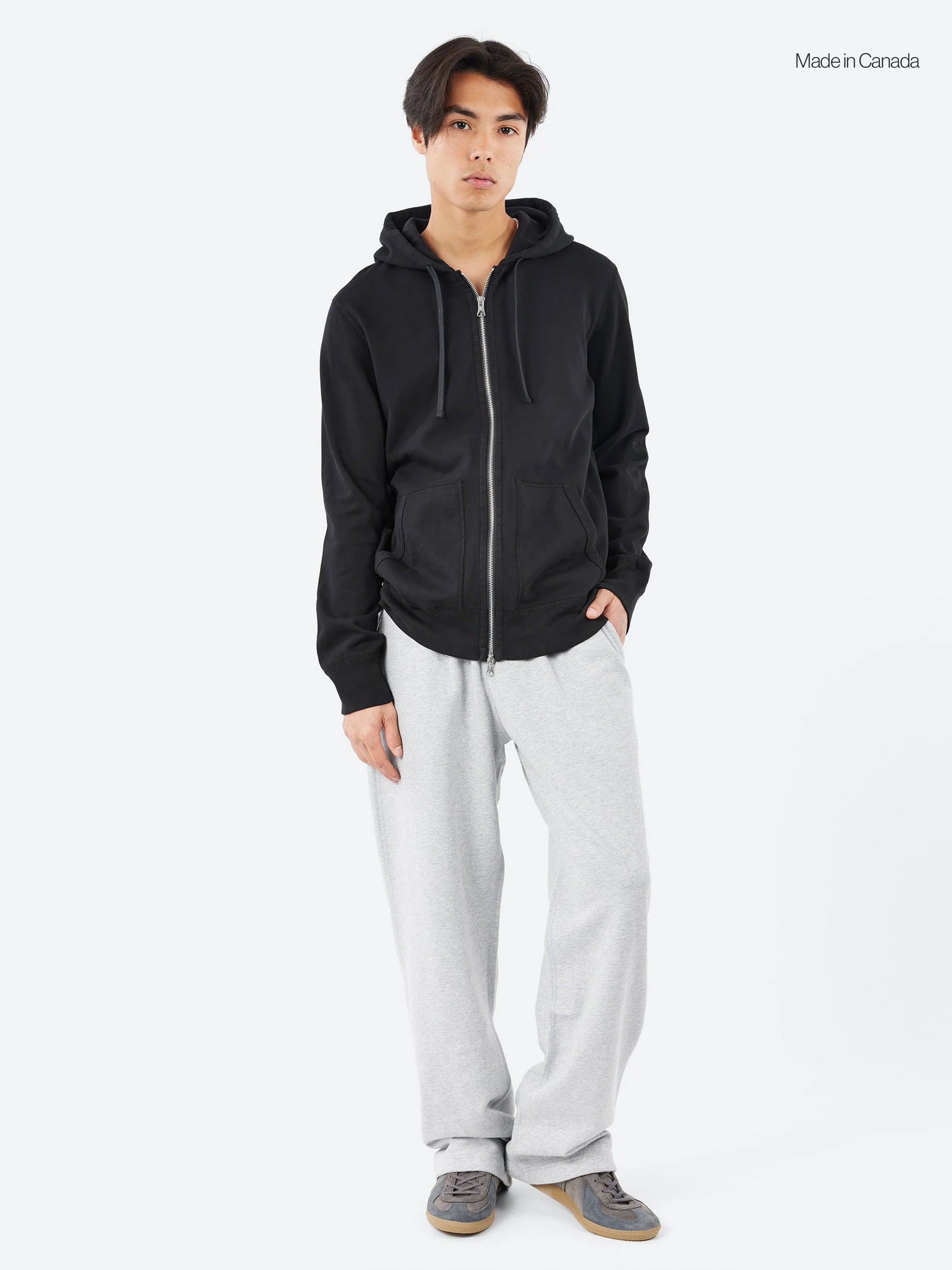 Lightweight Terry Slim Zip Hoodie