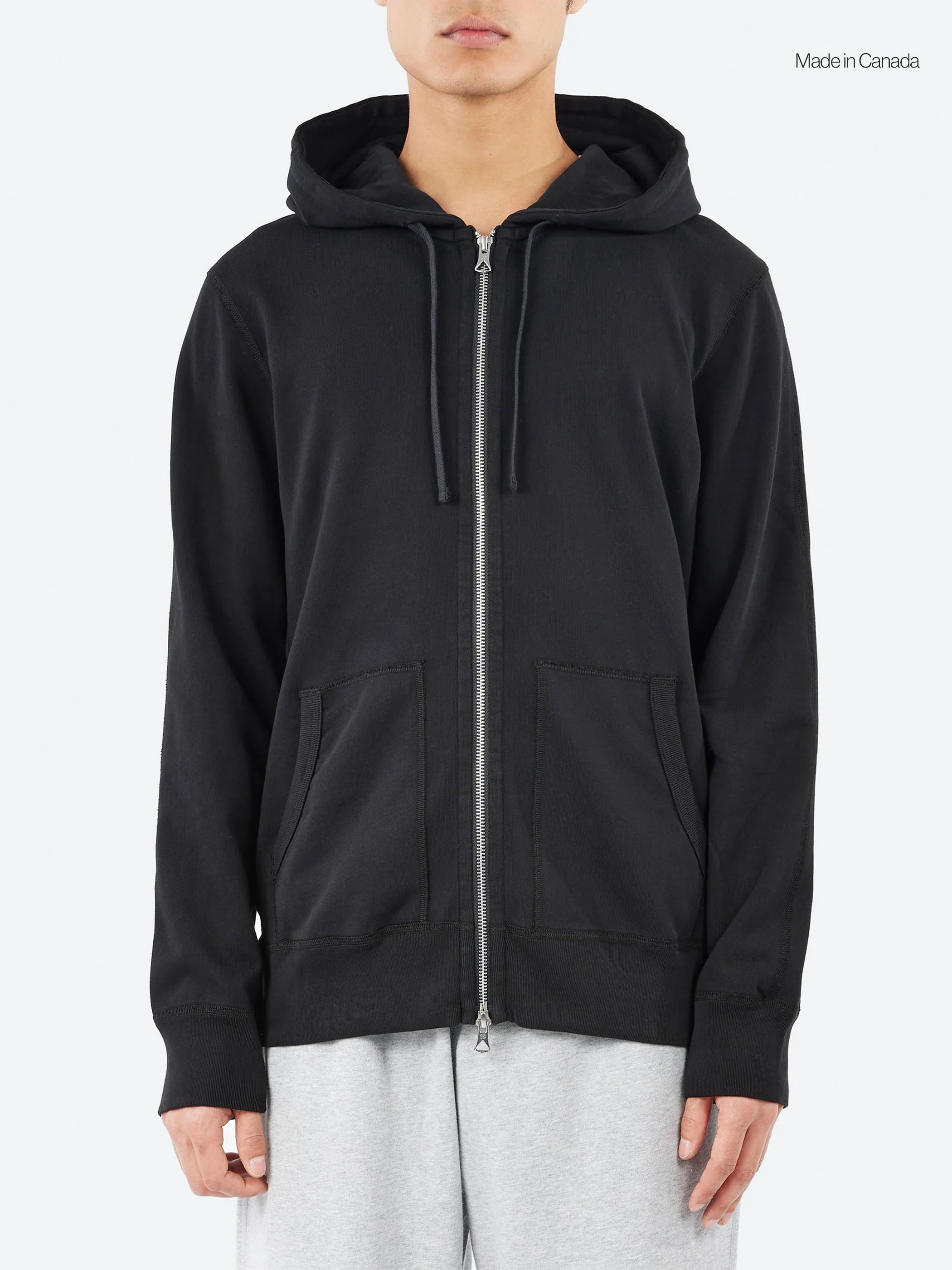 Lightweight Terry Slim Zip Hoodie