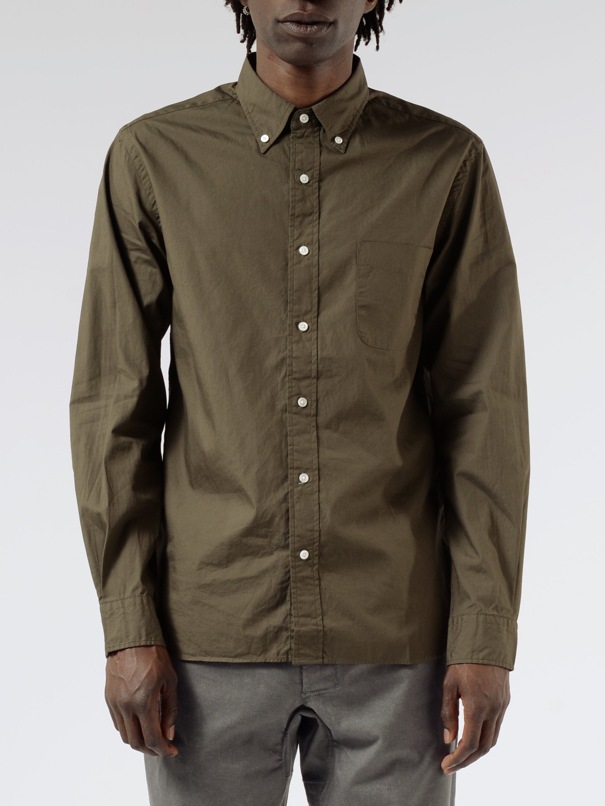 Colour Broad Button-Down Shirt