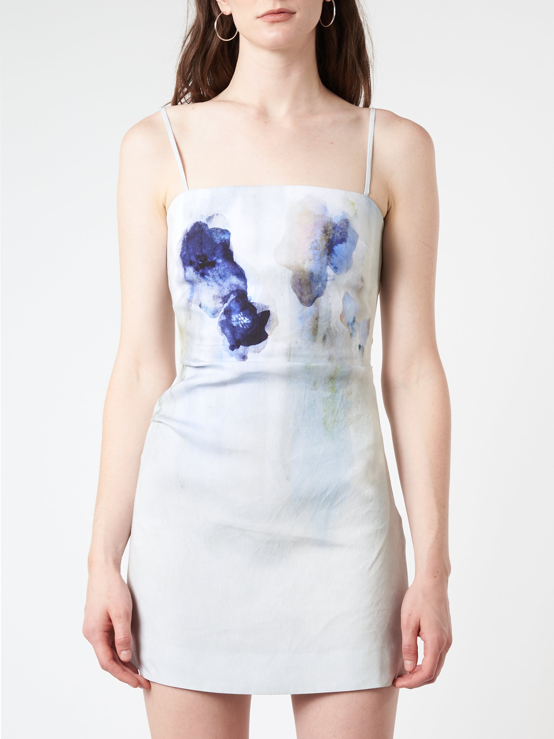 Linen Blend Strap Dress