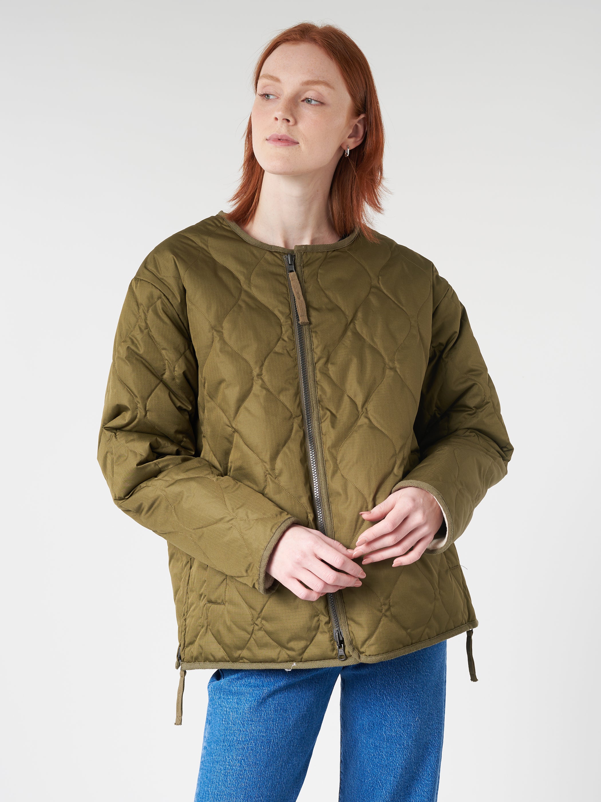 Military Reversible Crew Neck Down Jacket