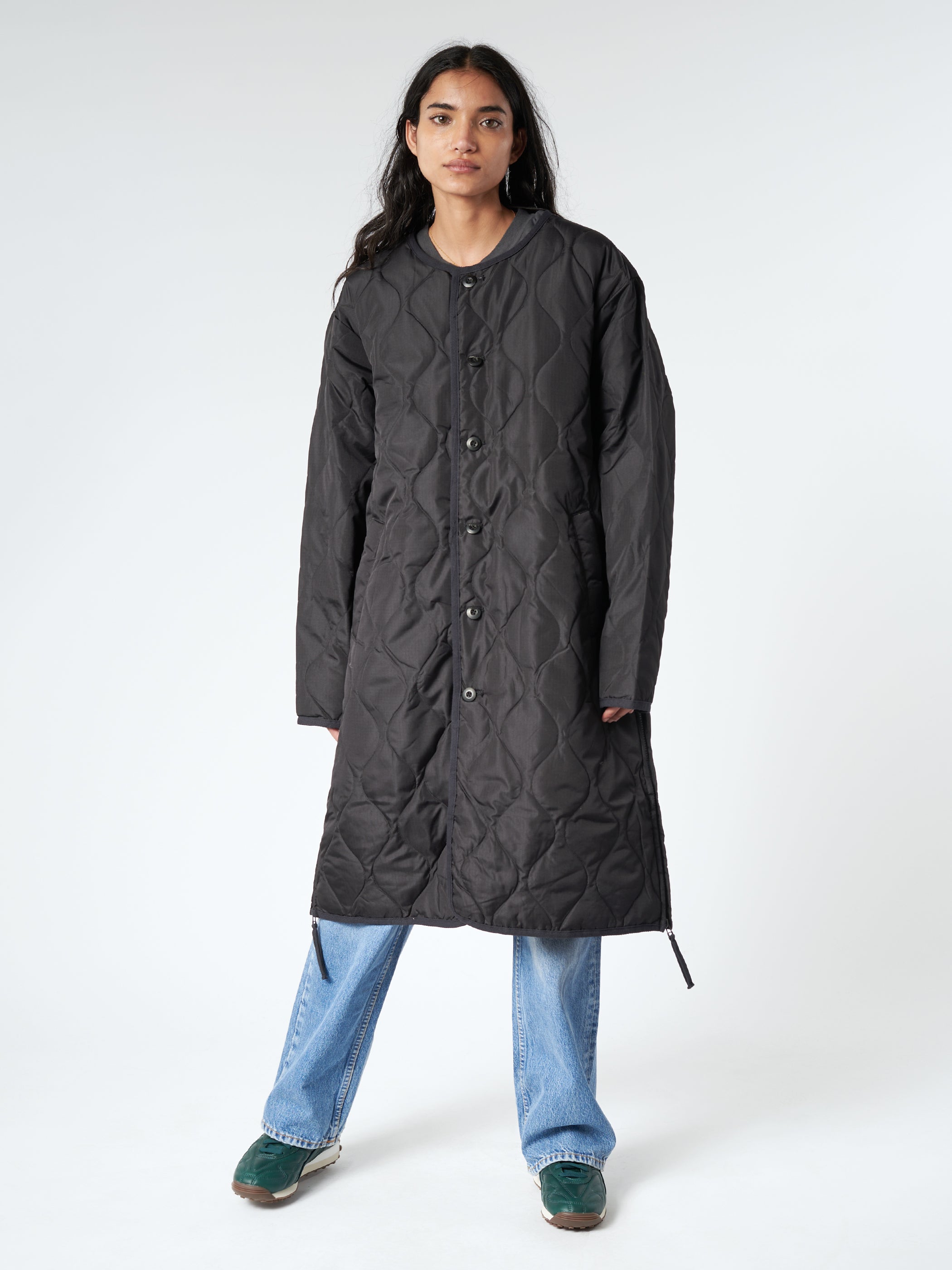 Military Crew Neck Down Coat