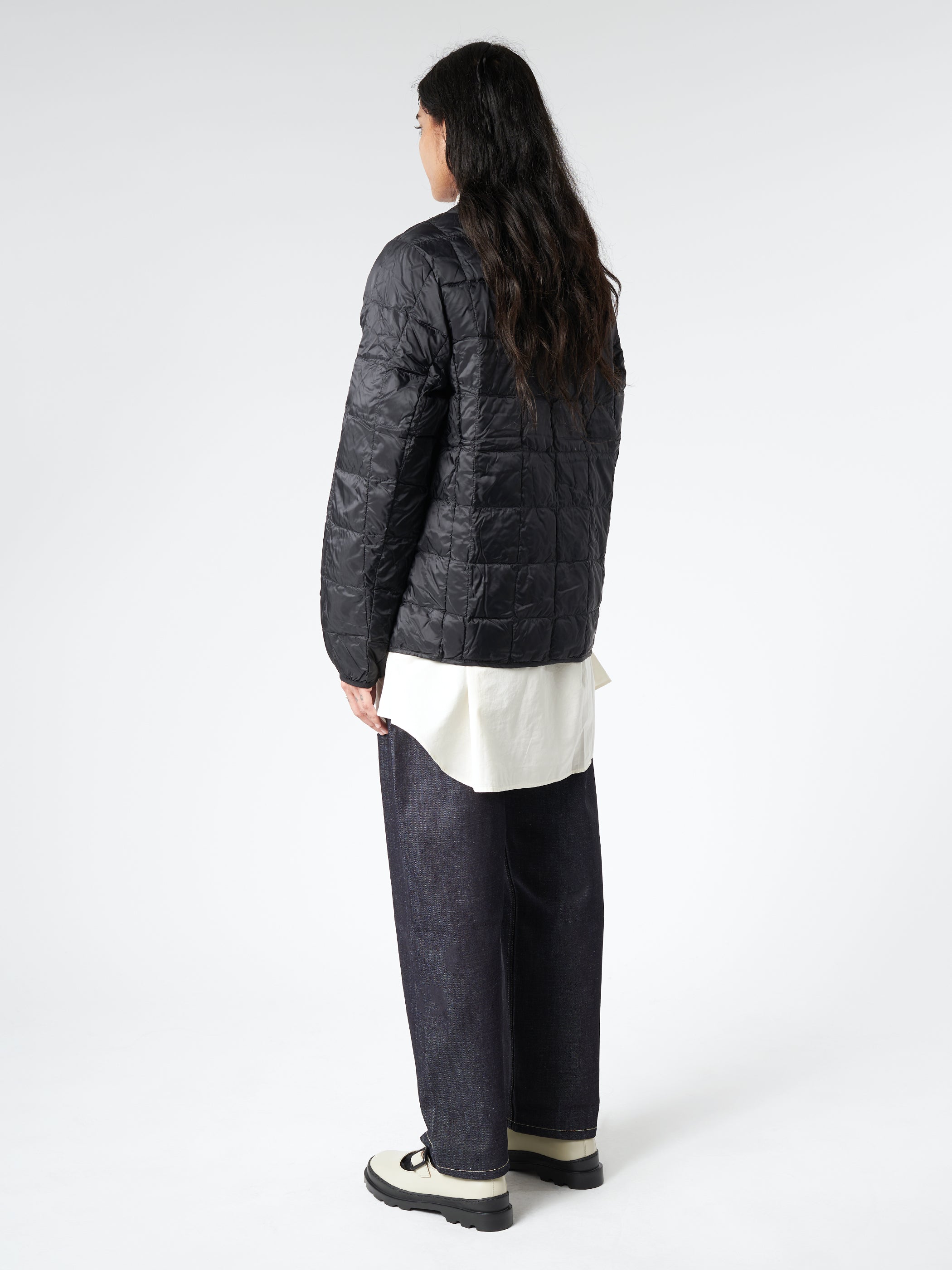 Crew Neck Button Down Jacket