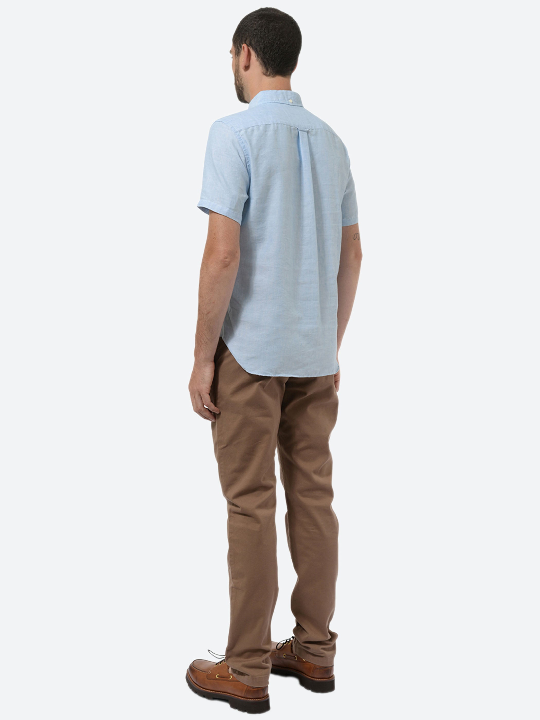 Linen Coolmax Button-Down Short Sleeve Shirt