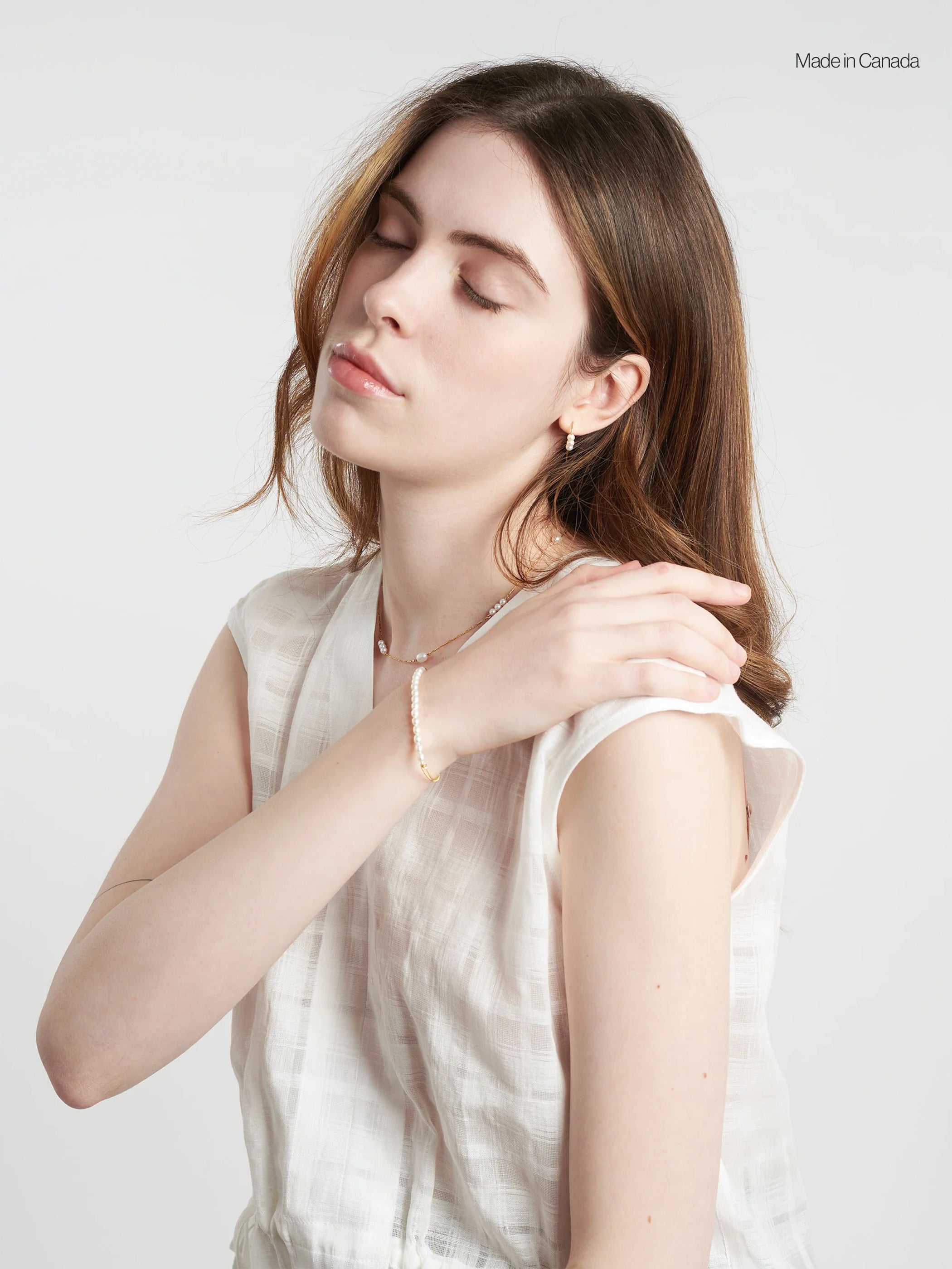 Keshi Pearl Bead Chain Bracelet