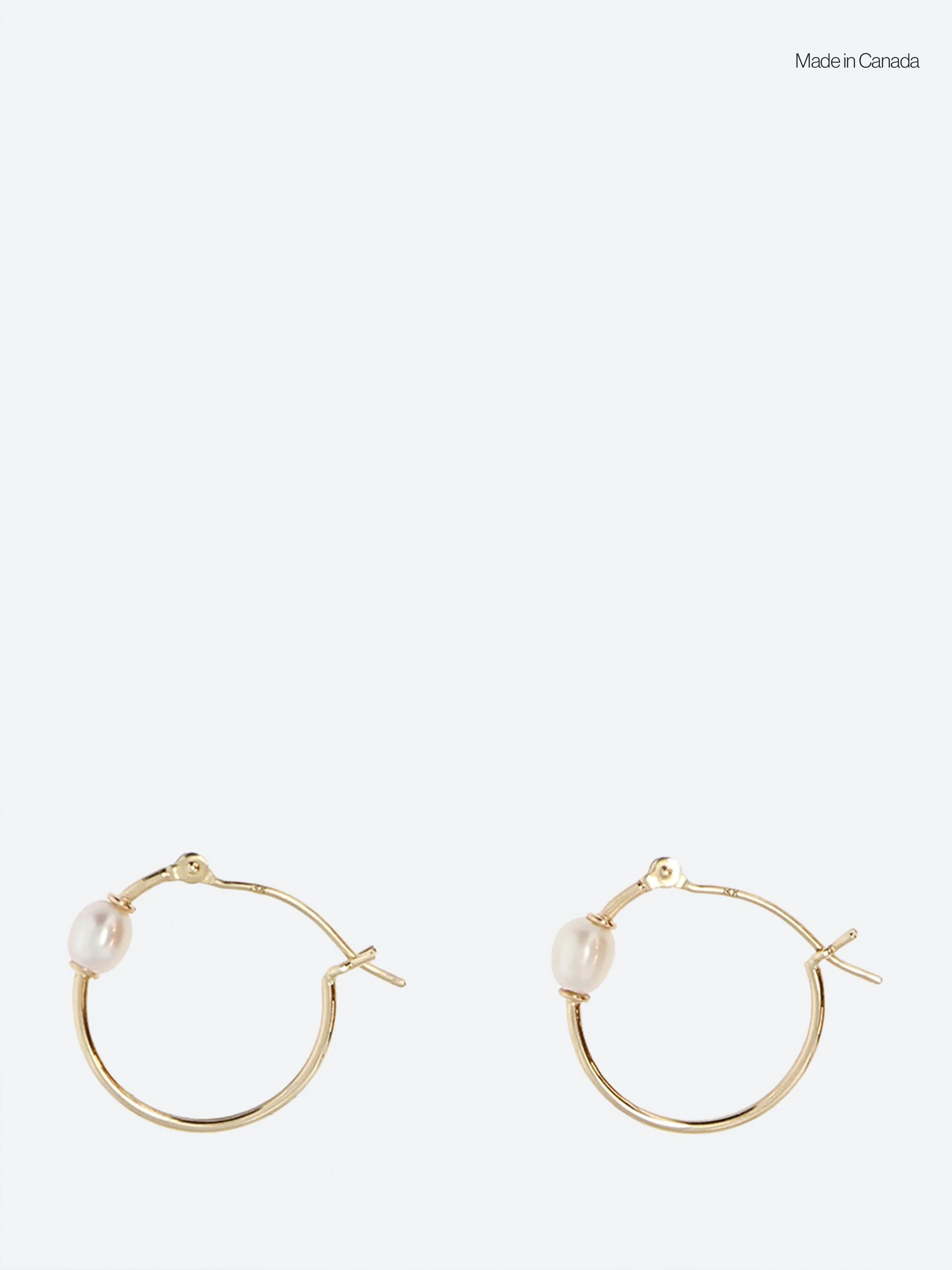 Keshi Pearl Small Hoop Earrings