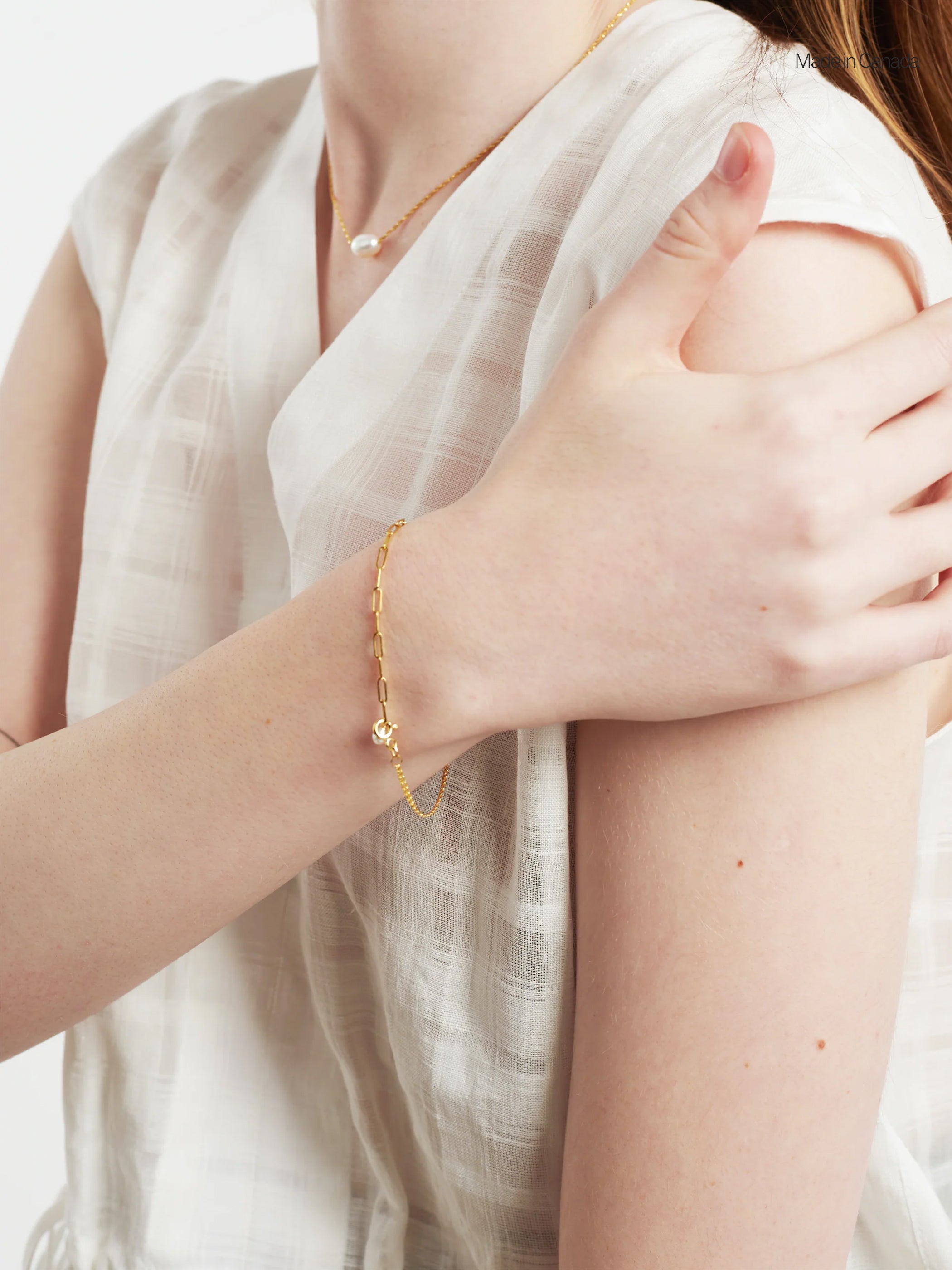 Petite Link Double Chain Bracelet