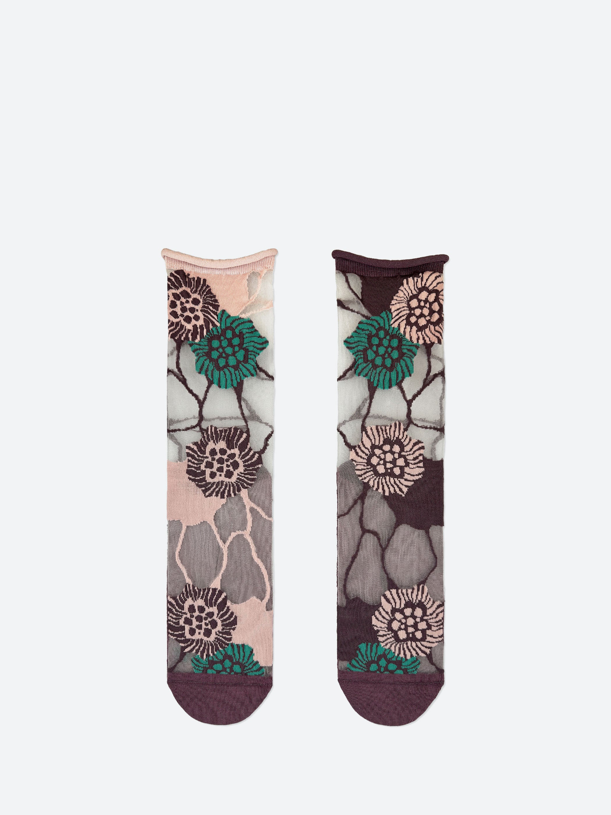 Purple Waterlily Sock